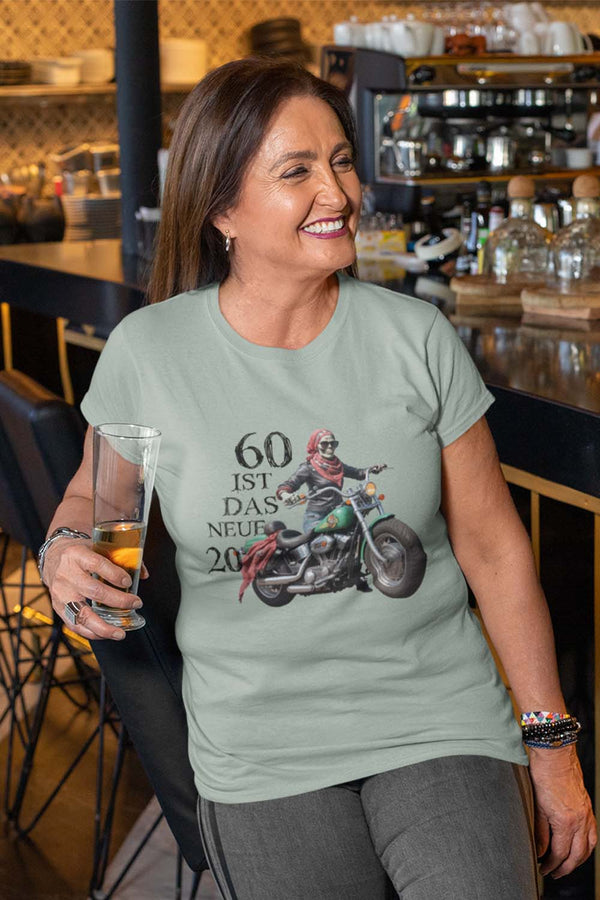 T-Shirt mit einem Motorrad und der Aufschrift 60 ist das neue 20 Geburtstags- T-Shirt