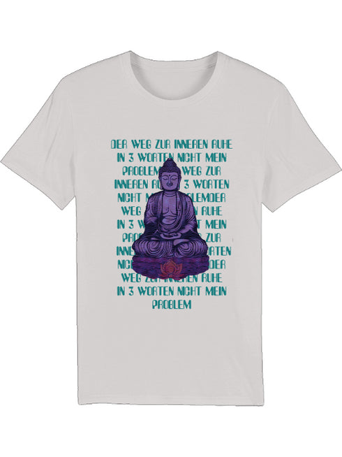 Yoga T-Shirt Unisex „Lila Buddha“ mit Spruch