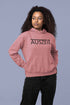 Schickes unisex Kapuzenshirt oder Hoodie mit der Aufschrift AUSZEIT in Rosa. SHIRTCHECKER