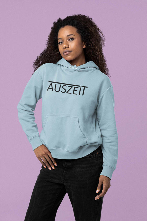 Hoody Unisex für Damen und Herren in der Farbe hellblau. Das bequeme Kapuzenshirt hat eine bequeme Passform.