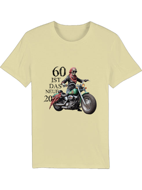 Geburtstags Damen T-Shirt für Motorradfahrerinnen 60 ist das neue 20