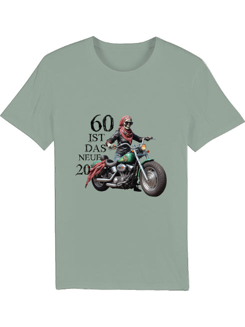 Geburtstags Damen T-Shirt für Motorradfahrerinnen 60 ist das neue 20