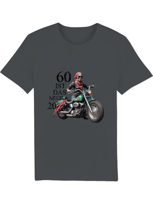 Geburtstags Damen T-Shirt für Motorradfahrerinnen 60 ist das neue 20