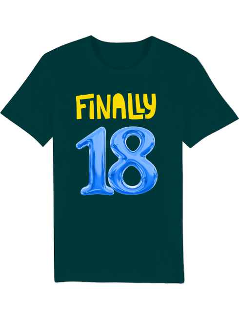 Geburtstags T-Shirt Finally 18