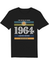 1964 steht groß auf einem schwarzen T-Shirt