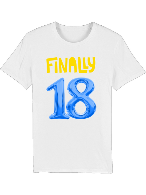 Geburtstags T-Shirt Finally 18